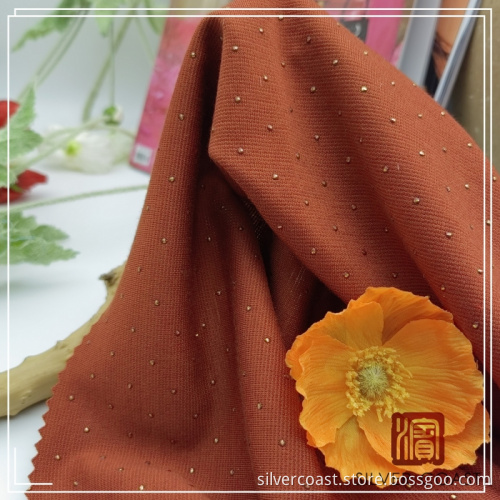 Polyester Rayon Spandex Mixed Fabric with Dewdrop